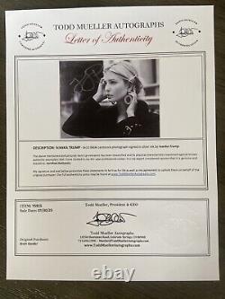 Ivanka Trump 8 X10 Photo Signée sur Carton Authentique Lettre d'Authenticité COA
