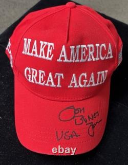 JON BONES JONES Casquette Rouge MAGA Trump Signée BAS Beckett COA Autographe Champion UFC