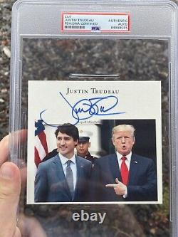 Justin Trudeau a signé un autographe (image de Donald Trump) Premier ministre du Canada PM.