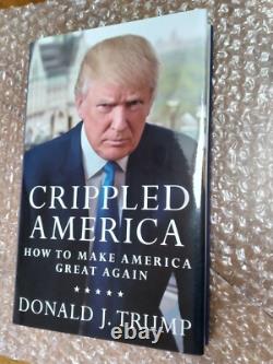 LIVRE 'AMÉRIQUE HANDICAPÉE' DE DONALD TRUMP NUMÉROTÉ 119/10000 SIGNÉ AVEC CERTIFICAT D'AUTHENTICITÉ