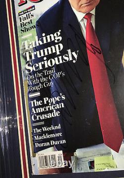 Le 45e Président De La Jsa Donald Trump A Signé Un Magazine De Rolling Stone Encadré