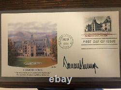 Le Président Américain Donald Trump A Signé Autographe Premier Jour Couverture 1981