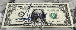 Le Président Authentifié Donald Trump A Signé/autographié Dollar Bill. Jsa Cert