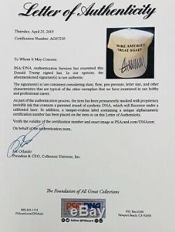 Le Président De Psa / Dna, Donald Trump, Dédicacé Autographié, Fait De L’amérique Un Chapeau