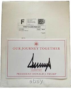 Le Président Donald J. Trump Main A Signé Notre Journey Together Bookplate Autograph