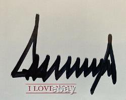 Le Président Donald J. Trump Main A Signé Notre Journey Together Bookplate Autograph