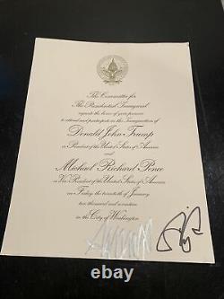 Le Président Donald J Trump Signé & Pence Signé Pendant Le Parti Sur Invitation Inaugurale