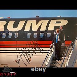 Le Président Donald Trump A Signé 11x14 Color Photo Jsa Loa Bold Auto Desantis B919