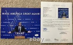 Le Président Donald Trump A Signé 8x10 Photo Potus États-unis 2020 Amérique Jsa