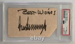 Le Président Donald Trump A Signé Autograph 3x5 Coupe Signature Psa Adn Free S&h