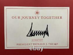 Le Président Donald Trump A Signé Autographe Notre Journey Together Livre Avec Jsa Loa