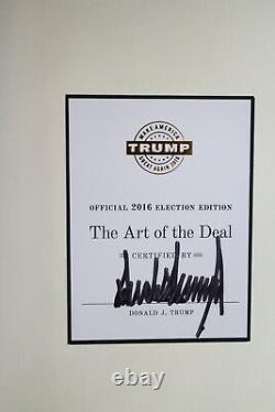 Le Président Donald Trump A Signé L’art De L’accord Autographié Auto Election Edition