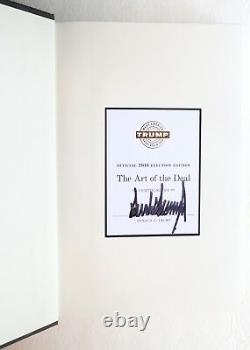 Le Président Donald Trump A Signé L’art De L’accord Autographié Auto Election Edition