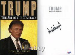 Le Président Donald Trump A Signé L’art Du Retour Lettre Psa/dna Autographié