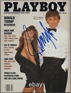 Le Président Donald Trump A Signé Playboy Magazine Auto Auto Exact Video Proof