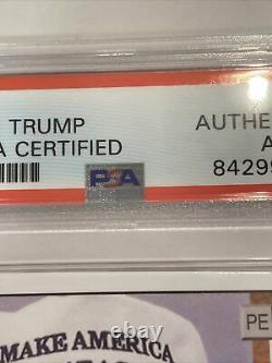 Le Président Donald Trump A Signé Rookie Card, Psa/dna Certified, Slabbed, Rare