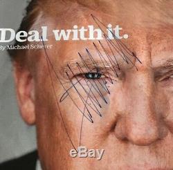 Le Président Donald Trump A Signé Un Accord Autographié Avec It Time Magazine Sale