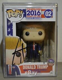Le Président Donald Trump Autographié Funko Pop # 02 Avec Coa
