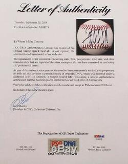 Le Président Donald Trump Autographié Oml Baseball Signedpsa / Adn Et Jsa Hologram