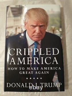 Le Président Donald Trump Autographié/signé Crippled America Book W Coa New