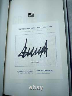 Le Président Donald Trump Autographié/signé Crippled America Book W Coa New