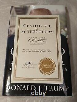 Le Président Donald Trump Autographié/signé Crippled America Book W Coa New