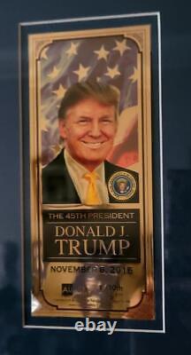 Le Président Donald Trump Hand Signé 8x10 Photo Framed Psa