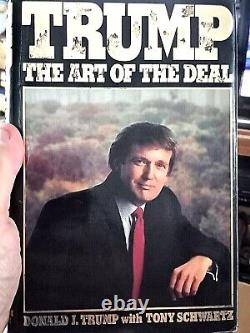 Le Président Donald Trump L'art Du Livre Des Affaires Avec Une Carte D'index Signée 3 X 5