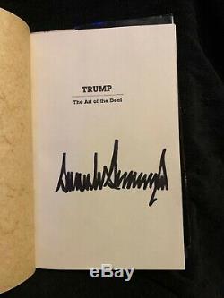 Le Président Donald Trump Livre Signée À La Main Autographié The Art Of The Deal