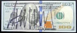 Le Président Donald Trump Potus Signé Billet De 100 $ Banknote Auto Djr Loa