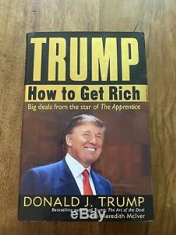 Le Président Donald Trump Signature Du Livre Comment Get Rich Beckett Coa Autograph