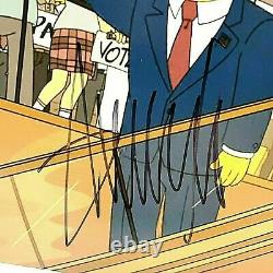 Le Président Donald Trump Signé À La Main Autographié 8x10 Simpsons Photo Avec Coa