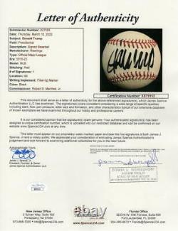 Le Président Donald Trump Signé Autograph Emlb Major League Baseball Ball Avec Jsa