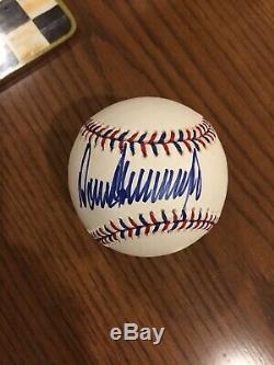 Le Président Donald Trump Signé Autographed Baseball Early Signature Jsa Spenccoa