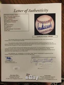Le Président Donald Trump Signé Autographed Baseball Early Signature Jsa Spenccoa