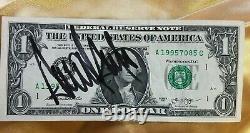 Le Président Donald Trump Signé Autographié One Dollar Bill (frank Garo Fhe Coa)