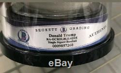 Le Président Donald Trump Signé Balle De Baseball Autographiée Beckett Bas / Jsa Comme Psa