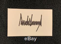 Le Président Donald Trump Signé Carte 3x5