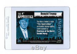 Le Président Donald Trump Signé Carte L'apprenti Dt1 Pack Pulled Cert Auto Rare
