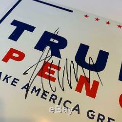 Le Président Donald Trump Signé Make America Great Encore Une Fois La Campagne Poster Jsa Coa