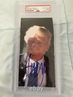 Le Président Donald Trump Signed Photo Cut, Psa/dna Certified, Slabbed, Rare