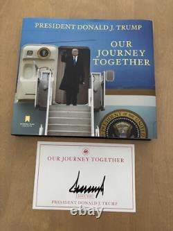 Le Président Donald Trump a signé notre voyage ensemble Coa Authentique + Ex-libris