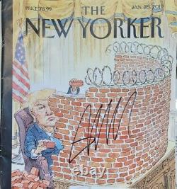 Le Président Rare Donald Trump A Autographié Le New Yorker Magazine Avec Coa Maga