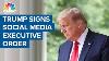 Le Président Trump Signe L'ordre Exécutif Des Médias Sociaux
