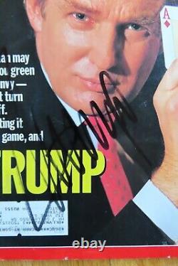 Le président DONALD TRUMP a signé le magazine TIME 1989 'Cet homme pourrait vous rendre vert' PSA.