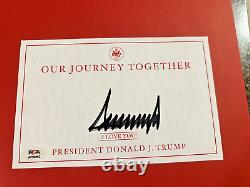 Le président Donald J Trump a signé notre voyage ensemble, boîte originale, Psa Mint 9