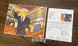 Le président Donald Trump a signé la photo des Simpsons 2024 Maga Authentique Auto Jsa Coa.