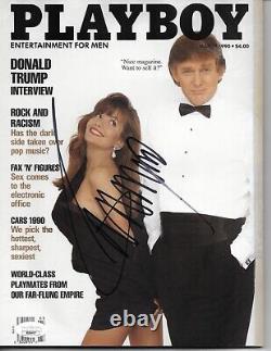 Le président Donald Trump a signé le magazine rare Playboy avec une authentique autographe JSA Coa