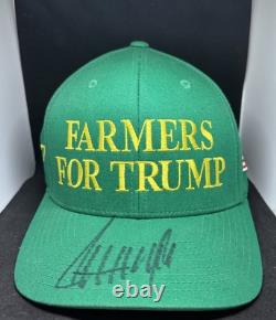 Le président Donald Trump a signé un chapeau Farmers For Trump rare avec certificat d'authenticité JSA.