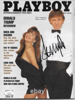 Le président Donald Trump a signé un magazine Playboy avec un certificat d'authenticité JSA, autographié, exemplaire rare.